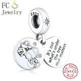 925 Silver Pan Charms Bracelet - It's Not Under The Tree Bead Pendant