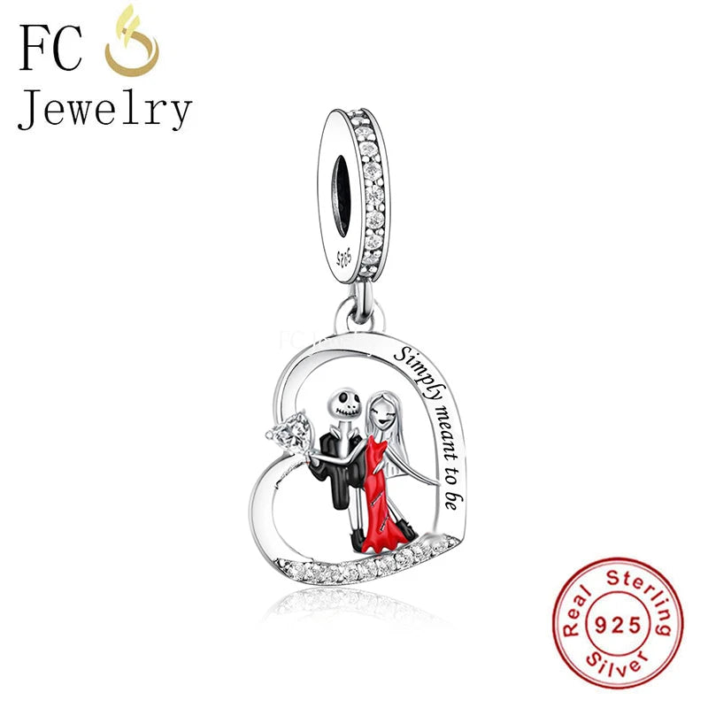 925 Silver Jack Skull Simply meant to be Bead For Making Valentine Gift