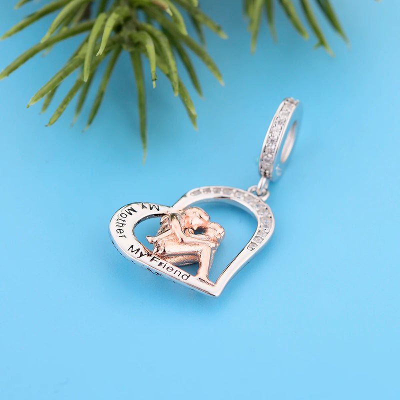 925 Silver Heart Mother Is My Berloque Bracelet Charm