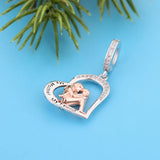 925 Silver Heart Mother Is My Berloque Bracelet Charm