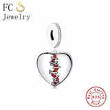 925 Silver Heart Charm Bracelet Bead Love Jewelry Fit Pan Valentine Berloque