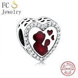 925 Silver Mum Mother Baby Son Love Hug Charms Bracelet