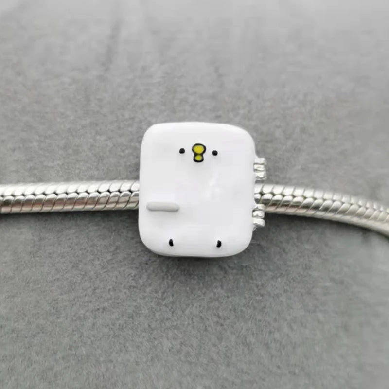 925 Sterling Silver Bear Charm Bracelet for Women
