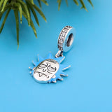 925 Sterling Silver Enamel Hair Expression Man Bead for Bracelet