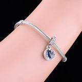 925 Sterling Silver Moon Star Charms Bracelet
