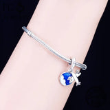 925 Sterling Silver Sky Propeller Aircraft Bracelet Charm