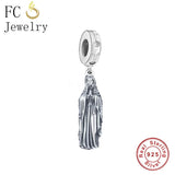 925 Silver Butterfly Pink Ribbon Breast Cancer Charm Bracelet Bead
