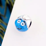 925 Sterling Silver Cartoon Face Boy Charm Bracelet Bead
