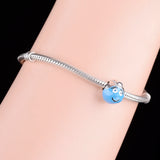 925 Sterling Silver Cartoon Face Boy Charm Bracelet Bead