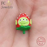 Sterling Silver Strawberry Monster Bead Charm Bracelet