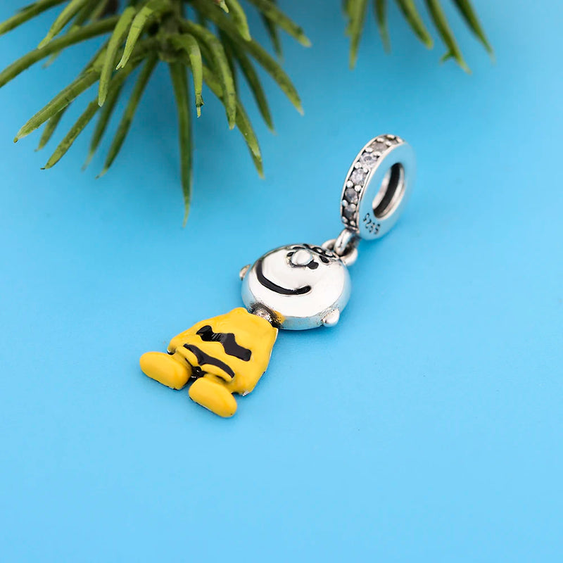925 Sterling Silver Cartoon Boy Bead for Bracelet