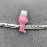 Sterling Silver Bear Charm Bracelet Bead for Women