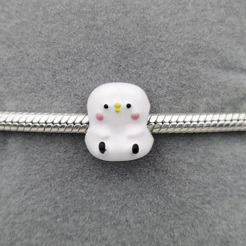 925 Silver Bear Pan Charm Bracelet Bead for Women Berloque