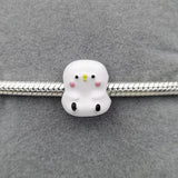 925 Silver Bear Pan Charm Bracelet Bead for Women Berloque