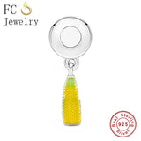 925 Sterling Silver Lemon Fruit Charms Bracelet Bead