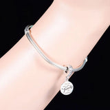 925 Sterling Silver Family Pan Charms Bracelet