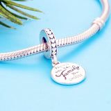 925 Sterling Silver Family Pan Charms Bracelet