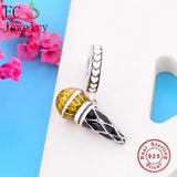 925 Silver Music Microphone Bead Pendant DIY