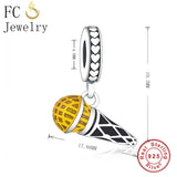 925 Silver Music Microphone Bead Pendant DIY