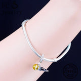 925 Silver Music Microphone Bead Pendant DIY