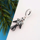 925 Silver Skull Bead Halloween Charms Pan Bracelet DIY