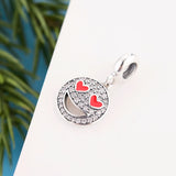 925 Sterling Silver Happy Face Smile Beads Pendant Bracelet Charms