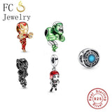 925 Sterling Silver Hero Green Enamel People Bead For Women Berloque Arrival