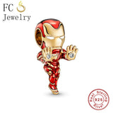 925 Sterling Silver Hero Green Enamel People Bead For Women Berloque Arrival