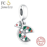 925 Sterling Silver Pasta Fork Bow Tie Charms Bracelet Bead