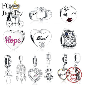 925 Sterling Silver Dad Letter Charms Bracelet