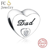 925 Sterling Silver Dad Letter Charms Bracelet