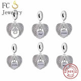 925 Silver Mummy Dad Forever Heart Bead for Bracelet