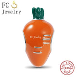 Sterling Silver Carrot Pan Charms Bracelet DIY