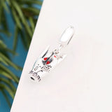 925 Sterling Silver Rock Gesture Bead for Women's Bracelet