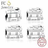 925 Silver Scroll Book Charms Bracelet for Graduation
