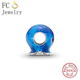 925 Silver Ocean Octopus Charm Bracelet Bead for Women