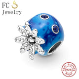 925 Silver Ocean Octopus Charm Bracelet Bead for Women