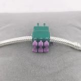 925 Sterling Silver Robot Bead Bracelet Charm