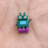 925 Sterling Silver Robot Bead Bracelet Charm