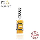 925 Sterling Silver TV York Taxi Charm Bracelet Bead