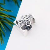 925 Sterling Silver Vine Leaf Letter T Alphabet Bead for Women Bracelet