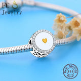 925 Sterling Silver Pan Charms Bracelet Bead for Women