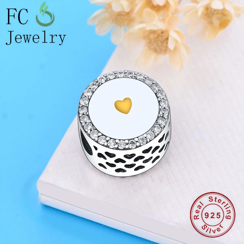 925 Sterling Silver Pan Charms Bracelet Bead for Women