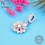 925 Sterling Silver Clover Bead Bracelet Charms