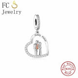 Family 925 Sterling Silver Bead Charm for Bracelet Making