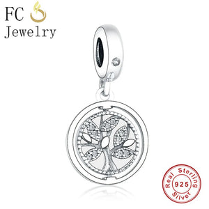 925 Sterling Silver Family Tree Bracelet Necklace Charm