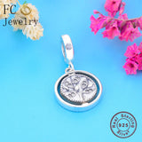 925 Sterling Silver Family Tree Bracelet Necklace Charm