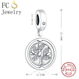 925 Sterling Silver Family Tree Bracelet Necklace Charm