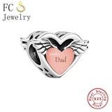 Real 925 Silver Angel Wings Charms Bracelet Bead