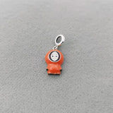 925 Silver Orange Dress Boy Charms Bracelet Bead